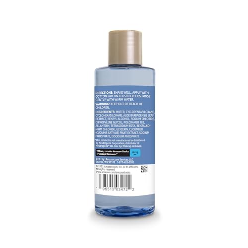 Amazon Basics Eye Makeup Remover - Waterproof Mascara, 5.5 Fl Oz