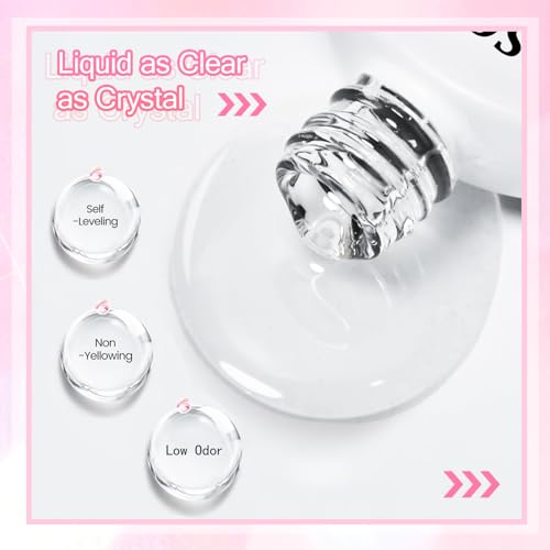 JODSONE Clear Blooming Gel Nail Polish - 2Pcs 16.5ml for Marble & Floral Designs