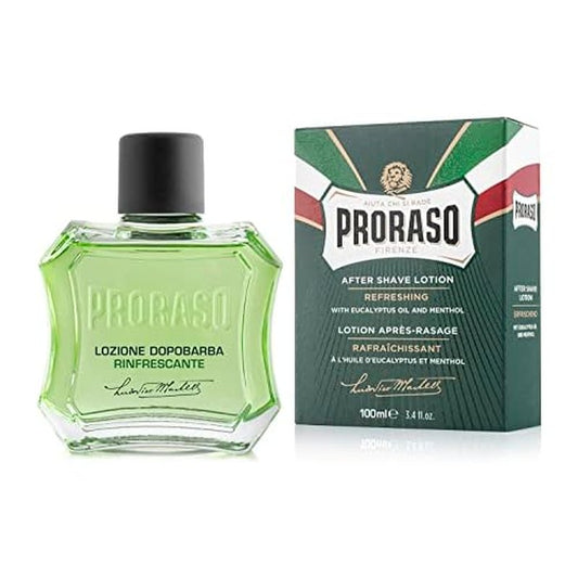 Proraso After Shave Lotion - Eucalyptus Oil & Menthol - Refreshing After Shave Splash for All Beard Types - Premium Italian Shaving for Men - 3.4oz