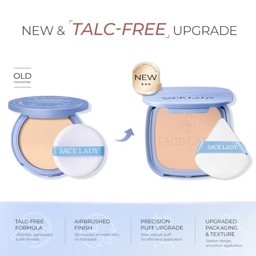 SACE LADY Neutral Waterproof Face Powder 0.35oz Talc-Free Makeup