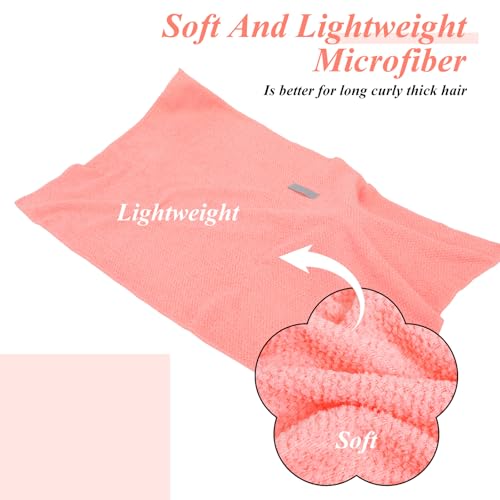 Microfiber Hair Towel Wraps for Women - 4 Pack, Quick Dry & Absorbent