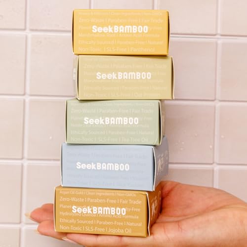 Seek Bamboo Biotin Shampoo Bar for Fine Thinning Hair - Volumizing & Sulfate-Free