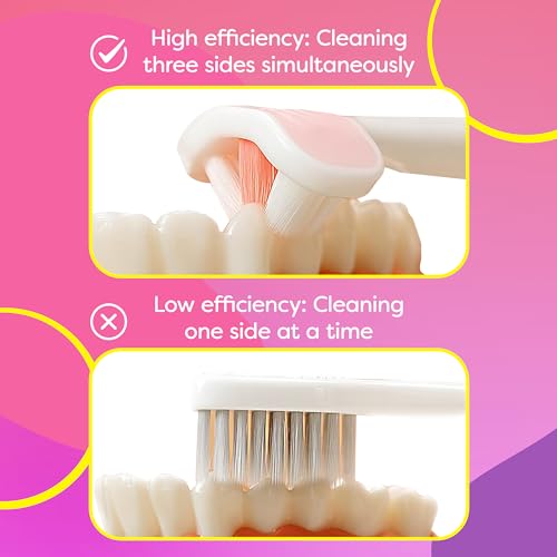 Trueocity Extra Soft Toddler Toothbrush Set - 3 Pack for Ages 1-3