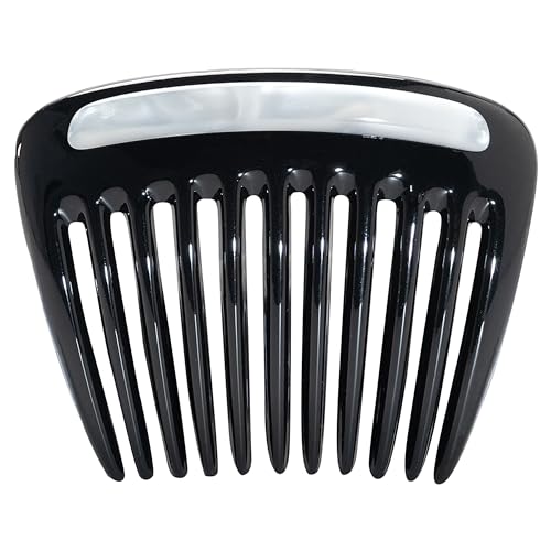 Camila Paris CP3769 Hair Side Comb Black & Pearl Small French Twist Clip