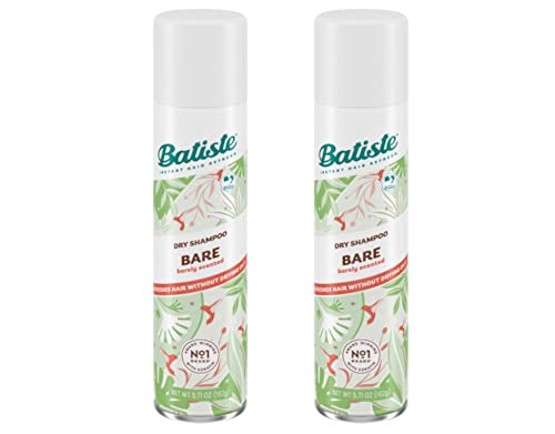 Batiste Dry Shampoo, Bare Fragrance - Oil Absorbing Spray (2 Pack)