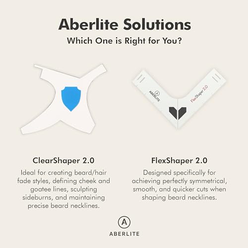 Aberlite FlexShaper 2.0 Beard Shaper for Men - White Neckline Guide