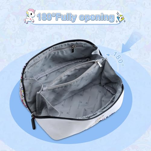 tokidoki Unicorno Large Capacity Makeup Bag - Colorful Beige