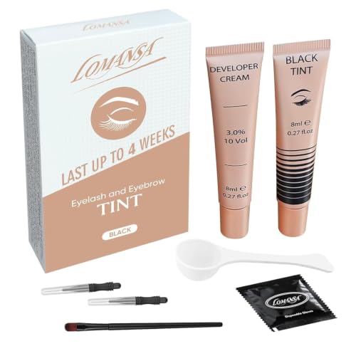 Lomansa Black Eyelash Color Kit – Natural Results for Lashes & Brows