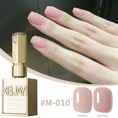 Ice Transparent Nude Gel Nail Polish - 15ml High Gloss Finish