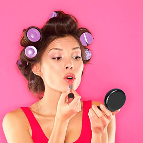 20 Pack Folding Travel Hair Brushes with Mirrors - Black, Compact & Detangling