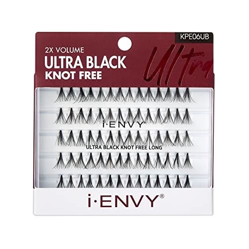 i-Envy Kiss Premium Knot-Free 70 Individual False Lashes Ultra Black - Pack of 1