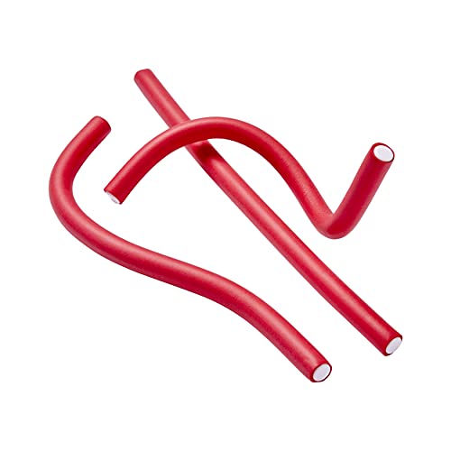 Red by Kiss Flexi Rods - Heatless Curlers for Bouncy Curls & Waves (Pack of 2)
