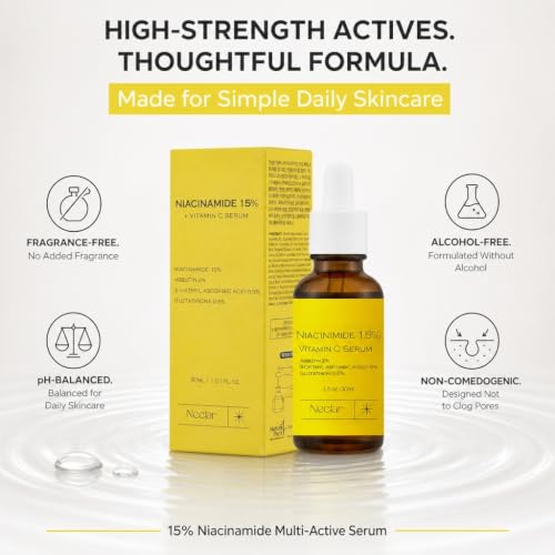 15% Niacinamide & Vitamin C Serum for Face - 1 fl oz