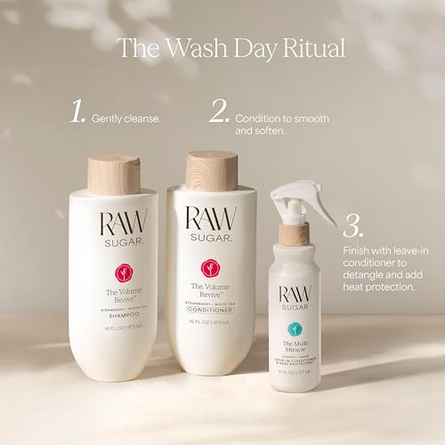 Raw Sugar Volume Revive Shampoo + Conditioner Set, 16 Fl Oz