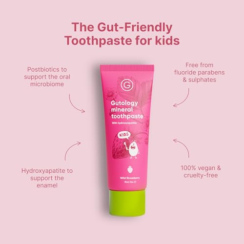 Gutology Kids Hydroxyapatite Toothpaste 3oz - Fluoride Free Strawberry