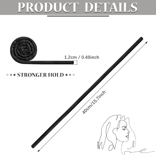 Hoteam Black Spiral Metal Wire Hair Ties for Dreadlocks