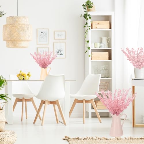 36 Pcs Pink Artificial Eucalyptus Stems - 15" Faux Branches for Home Decor