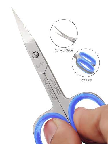 Curved Nail & Cuticle Scissors for Precision Grooming - Stemedic
