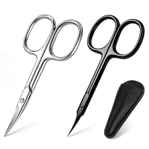 Premium Cuticle Scissors Set - Precision Small Nail & Eyebrow Grooming Tools