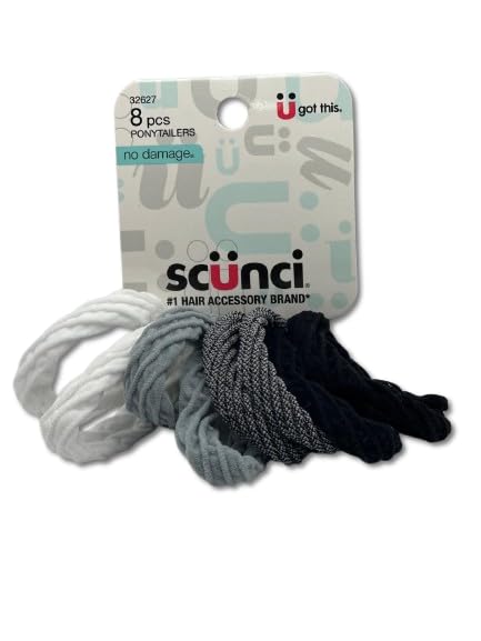 Scunci No Damage Ponytailers - 8 Metal-Free Hair Ties