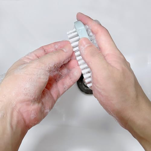 Ylijxqc 4-Pack Double-Sided Nail Brush Set for Manicure & Pedicure Cleaning