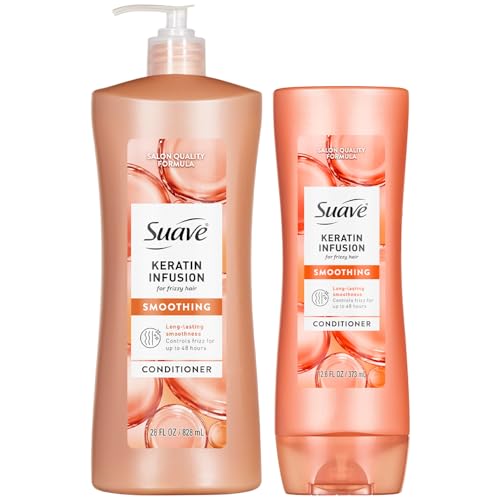 Suave Keratin Infusion Smoothing Conditioner Bundle - 12.6 oz & 28 oz