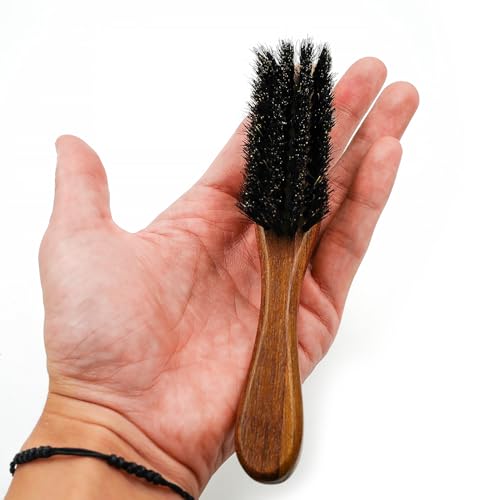 Menesia Boar Bristle Beard & Mustache Brush - Travel Size