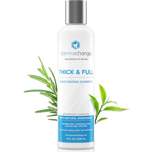 DermaChange Thick & Full Hair Growth Shampoo 8oz - Volumizing, Sulfate-Free for Thinning Hair & Hair Loss