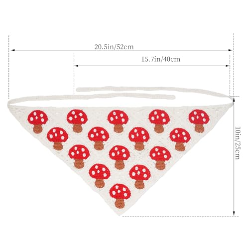 Hoyuwak Crochet Mushroom Bandana Headband for Women & Girls