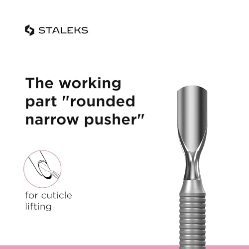 Staleks Beauty & Care Dual-Ended Stainless Steel Cuticle Pusher and Cleaner