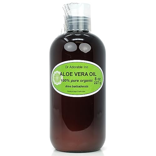 Dr Adorable Organic Aloe Vera Oil 8oz for Skin & Hair Nourishment
