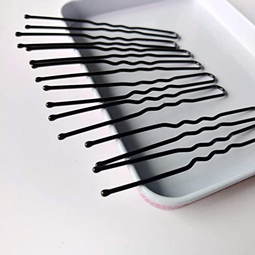 U Shaped Black Hair Pins for Bridal & Bun Styles - 120 Pack