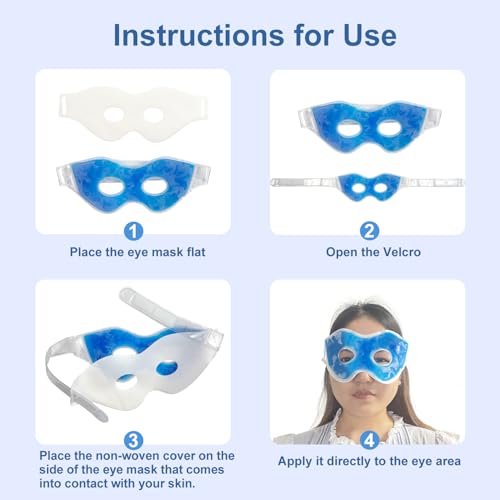 Sport Emblema Disposable Non-Woven Eye Mask Sleeves - Pack of 2, Breathable & Reusable