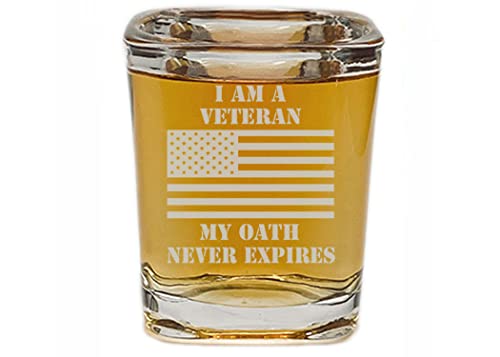 Rogue River Tactical Veteran Shot Glass - 1.5 oz Gift for Military
