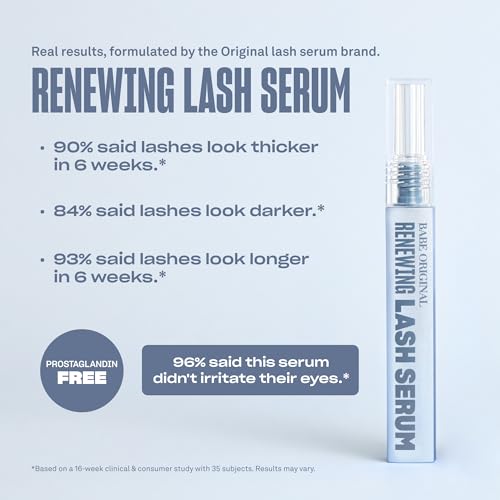 BABE ORIGINAL Renewing Lash Serum ? Prostaglandin-Free, Peptide-Infused Gentle Lash Serum for Fuller, Longer-Looking Lashes, Lash Enhancing Treatment with Nourishing Botanicals, Vegan & Cruelty-Free