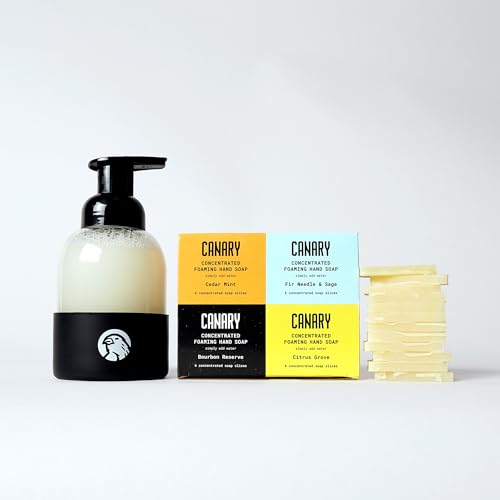 Canary 4-Scent Gift Pack Refillable Foaming Hand Soap Bars - Organic, Moisturizing, Zero Waste