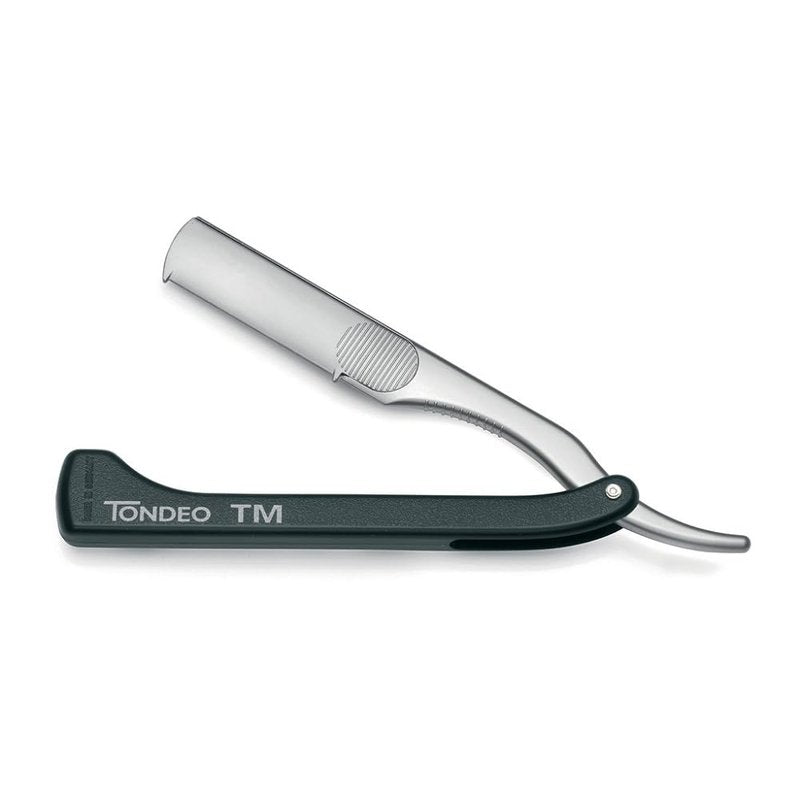 Tondeo Silver Vintage Straight Razor - 10 Blades - Men's Manual Shaving Razor