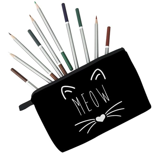 Livel lhood Minimal Black Cat Makeup Zipper Bag hz7501 – Small Cosmetic Bag for Women & Gifts