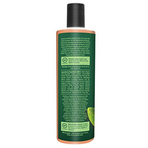 Desert Essence Tea Tree Shampoo with Peppermint, 12.7 oz | Moisture Balance & Scalp Refresh