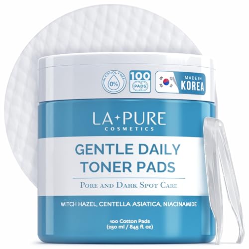 LA PURE Korean Toner Pads for Dark Spots & Dull Skin – 100 Count