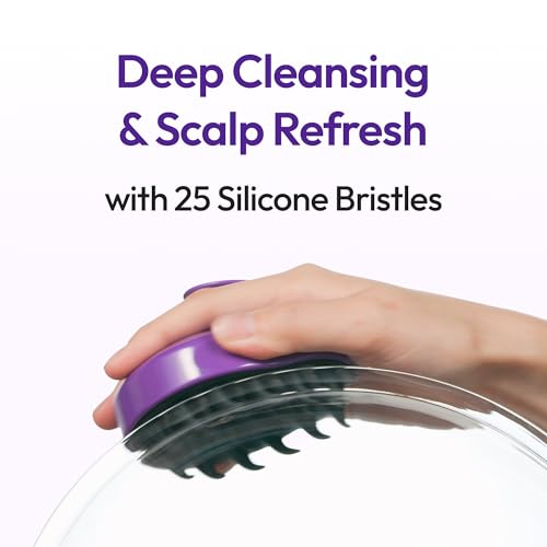 KUNDAL Silicone Scalp Massager & Shampoo Brush for Deep Cleansing