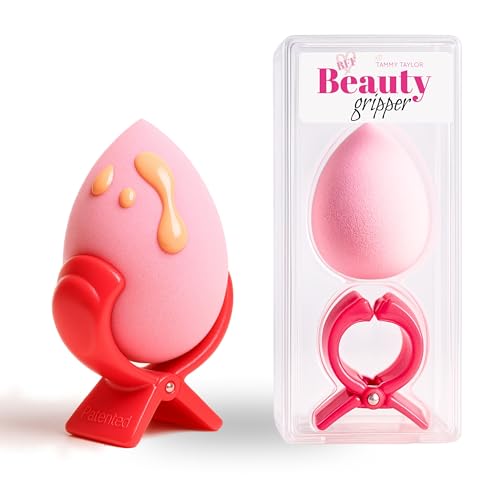 Tammy Taylor Makeup Sponge Holder with Soft Pink Blender