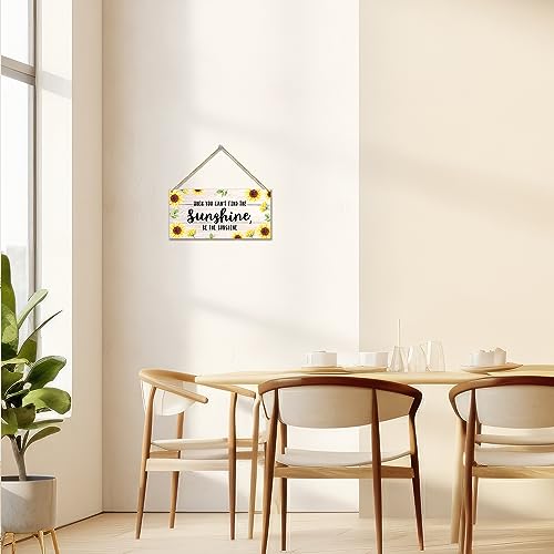 Be The Sunshine Wooden Hanging Sign - Inspirational Rustic Wall Decor