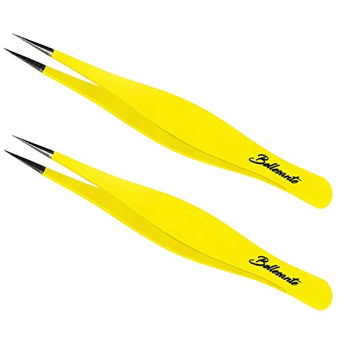 Bellesante Surgical Grade Precision Tweezers - Stainless Steel Eyebrow & Splinter Tool