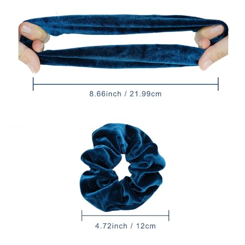 Dofash Velvet Hair Scrunchies - Soft No-Damage Hair Ties, 3 Pack