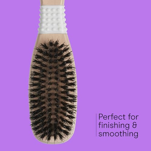 Conair Boar Bristle Hair Brush for Women - Detangling & Styling Natural Wooden Handle