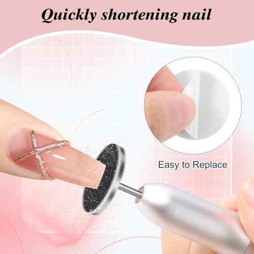 BELICOO 120 Pcs Pedicure Sanding Discs with 2 Nail Drill Bits - 80/120/180/240 Grit