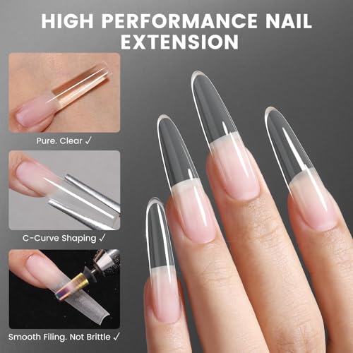 YOKEFELLOW Clear Poly Nail Gel 50g PF01-Crystal Clear Ultra Transparent Extension Gel