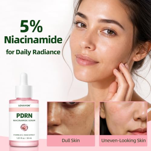 Niacinamide Serum with Salmon PDRN for Radiance, 1.01 fl oz - Brightening & Hydrating Skin Care
