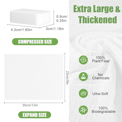 Thick Compressed Face Towels - Eco-Friendly Travel Washcloths